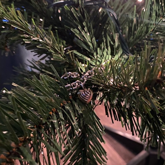 DAVID YURMAN Chain Link Bracelet with Heart Pendant 925 Sterling 18k Gold - Picture 2 of 3